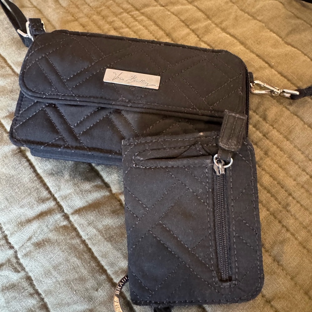 Vera Bradley Black crossbody bag with wallet